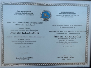 DEU Yüksek Lisans Diploma